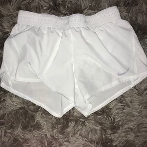 Nike White running shorts